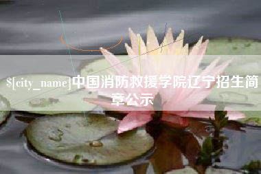 禹州中国消防救援学院辽宁招生简章公示