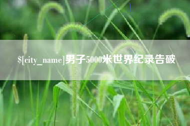 禹州男子5000米世界纪录告破