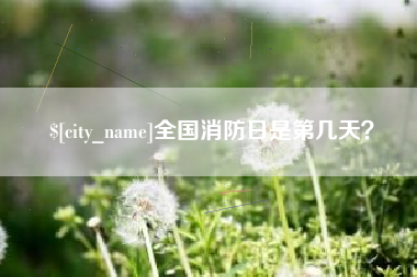 禹州全国消防日是第几天？