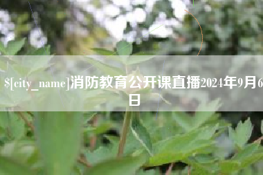 禹州消防教育公开课直播2024年9月6日