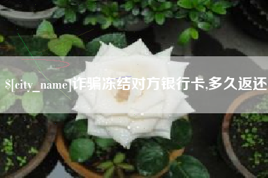 禹州诈骗冻结对方银行卡,多久返还