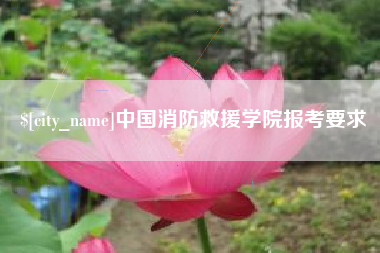 禹州中国消防救援学院报考要求