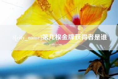 禹州第九枚金牌获得者是谁