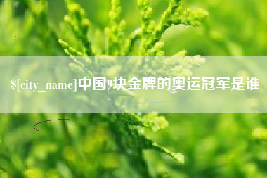 禹州中国9块金牌的奥运冠军是谁