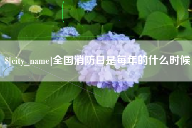 禹州全国消防日是每年的什么时候