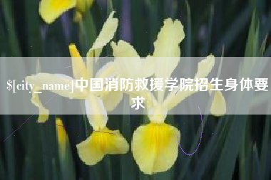 禹州中国消防救援学院招生身体要求