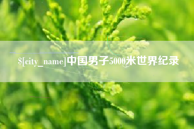 禹州中国男子5000米世界纪录