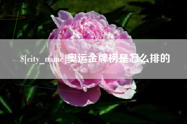 禹州奥运金牌榜是怎么排的