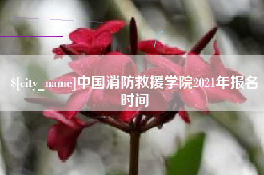 禹州中国消防救援学院2021年报名时间