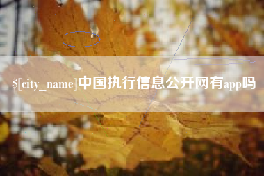 禹州中国执行信息公开网有app吗