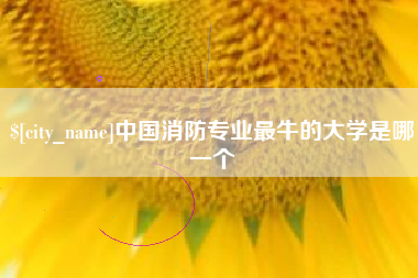 禹州中国消防专业最牛的大学是哪一个