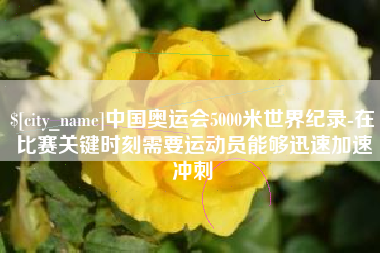 禹州中国奥运会5000米世界纪录-在比赛关键时刻需要运动员能够迅速加速冲刺