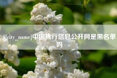 禹州中国执行信息公开网是黑名单吗