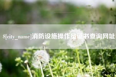 禹州消防设施操作员证书查询网址