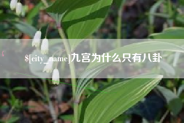 禹州九宫为什么只有八卦