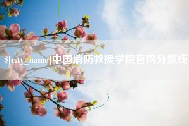 禹州中国消防救援学院官网分数线