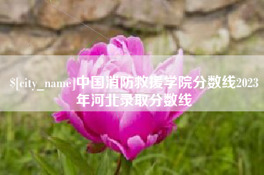 禹州中国消防救援学院分数线2023年河北录取分数线