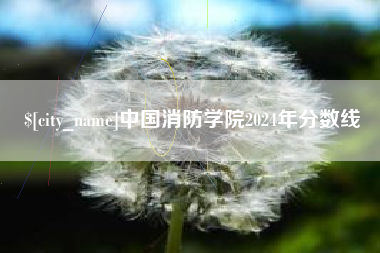 禹州中国消防学院2024年分数线