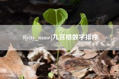 禹州九宫格数字排序