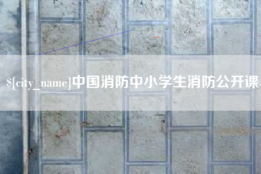 禹州中国消防中小学生消防公开课