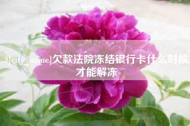 禹州欠款法院冻结银行卡什么时候才能解冻