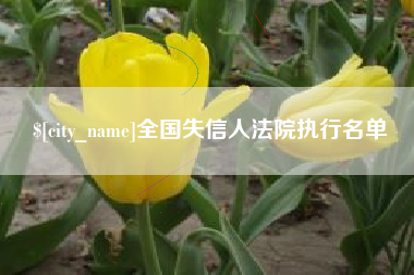 禹州全国失信人法院执行名单