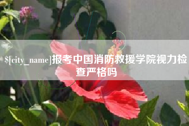禹州报考中国消防救援学院视力检查严格吗