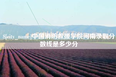 禹州中国消防救援学院河南录取分数线是多少分