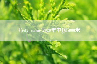 禹州2020年中国5000米