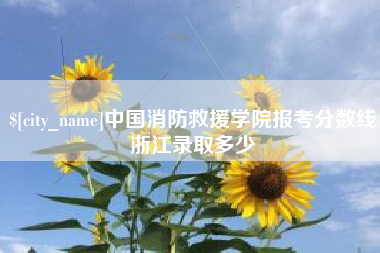 禹州中国消防救援学院报考分数线浙江录取多少