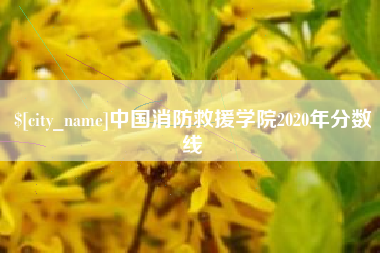 禹州中国消防救援学院2020年分数线