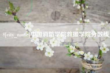 禹州中国消防学院救援学院分数线